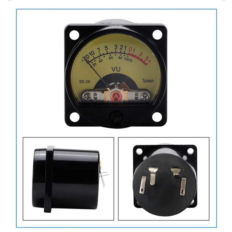 Excellent-SD-39 아날로그 패널 35Mm VU DB 미터 전력 증폭기 음악 스펙트럼 분석기 오디오 레벨 미터(백라이트 드라이버 포함)