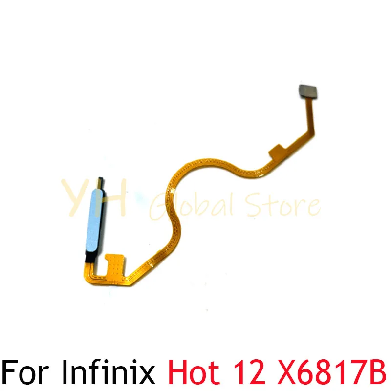 

For Infinix Hot 12 X6817 Home Button Fingerprint Touch ID Sensor Flex Cable Repair Parts