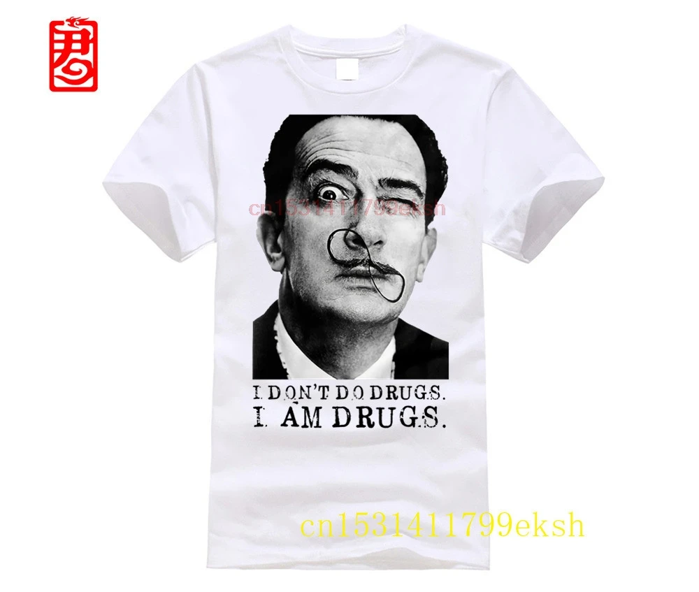 

Oversized t-shirt Salvadore Dali Tribute T-Shirt 100% Cotton The Elephants Picasso Printed T Shirt Short Sleeve Men