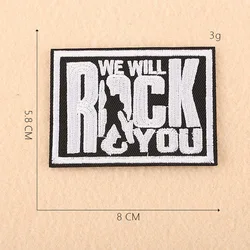 Rock N Roll Music Embroidered Iron - On Patch (WE WILL (H11 - 1)