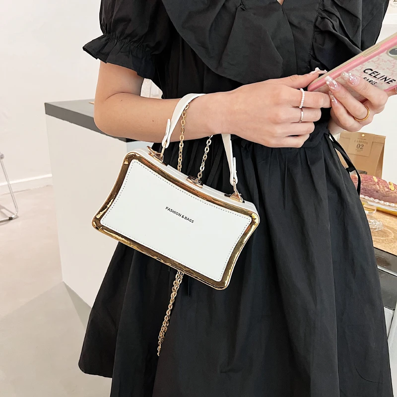 Simple Fashion Box Design Purses and Handbags for Women Designer Chain  Shoulder Bag Party Wedding Clutch Ladies Crossbody Bag