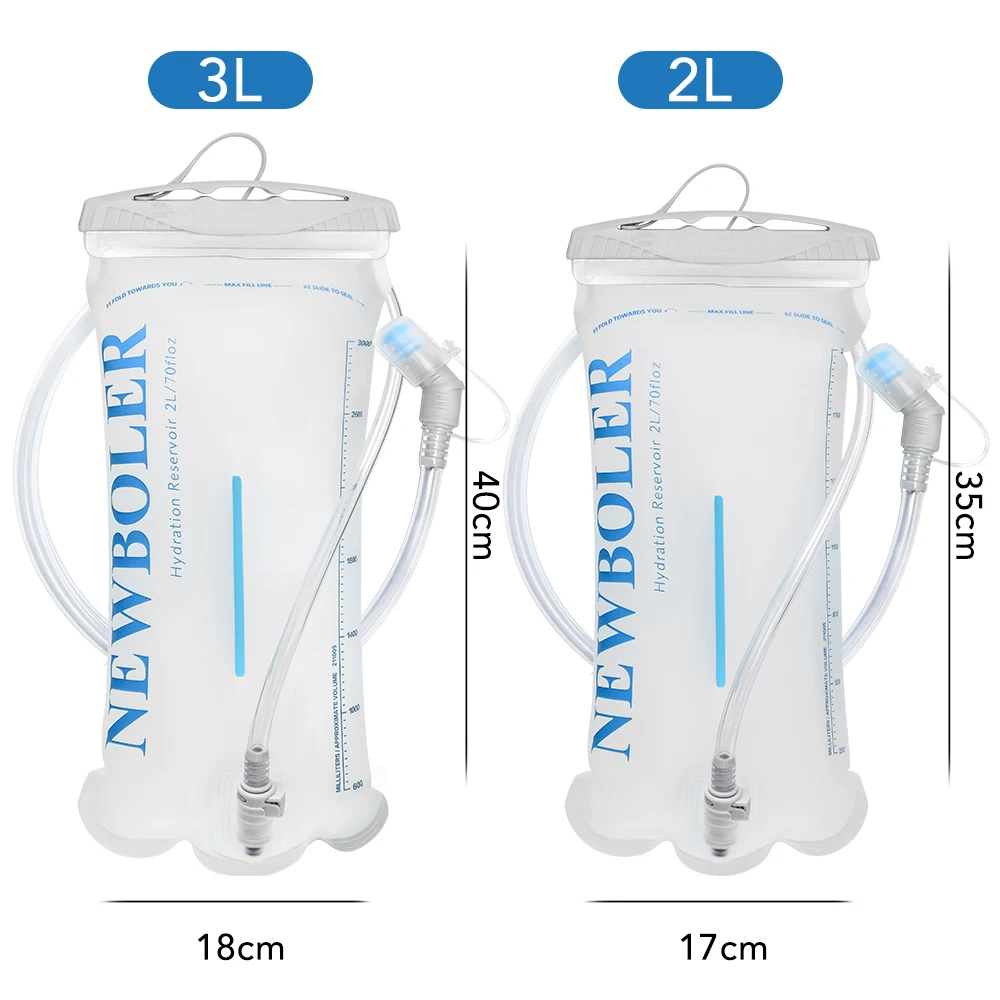 Water Bladder Bag Water Reservoir Hydration Pack 1L 1.5L 2L 3L Storage Bag BPA Free Running Hydration Vest Backpack 4