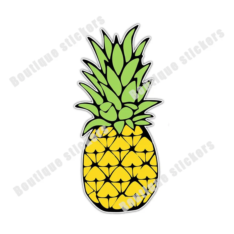 

Реалистичная наклейка в виде ананаса, автомобильная наклейка, мультяшная эстетика, фотошлем для мотоцикла, багажника, ноутбука, велосипеда, Виниловая наклейка