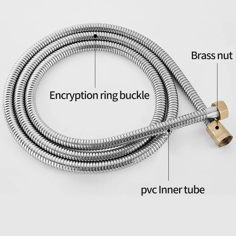 Shower Hose International Standard General 1.5 or 2M Shower Hose Bathroom Water Heater Explosion Proof Sprinkler Stainless Steel Shower Hose