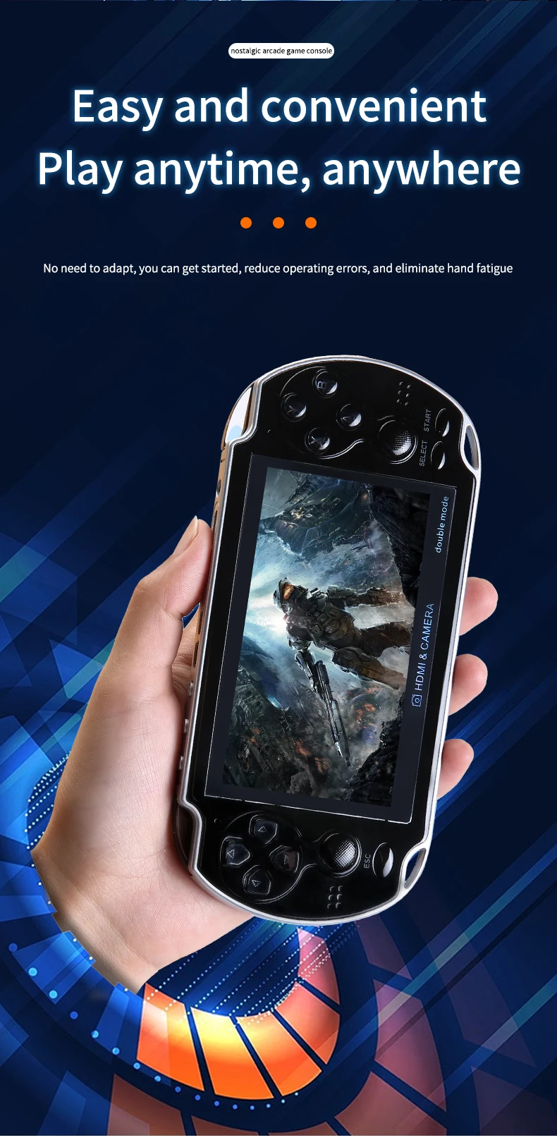 de vídeo 4.3 Polegada tela colorida consoles