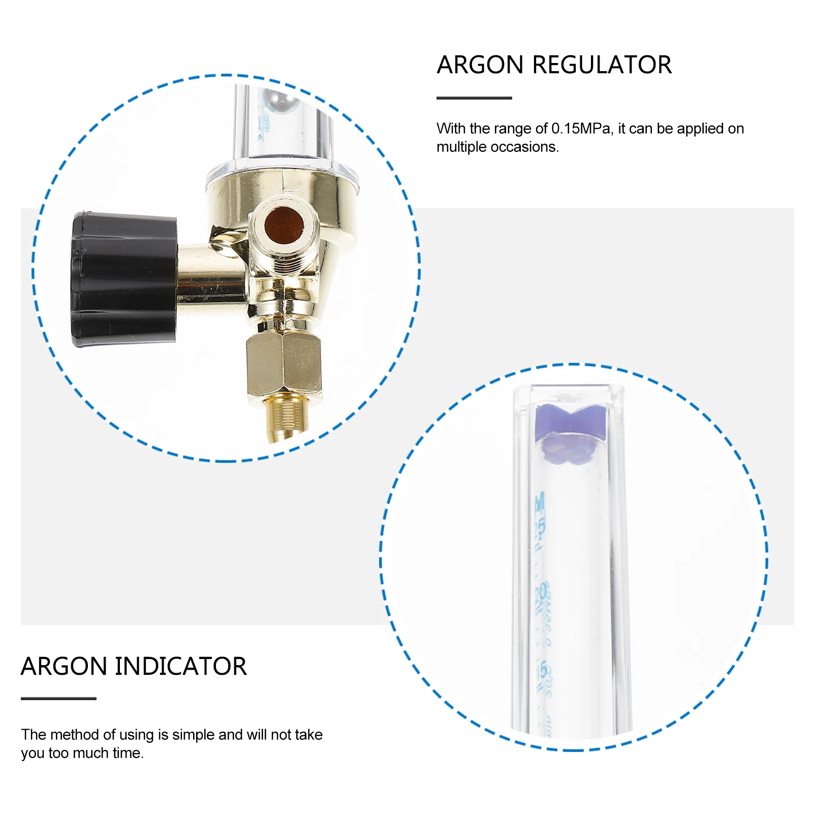 Flowmeter Regulator Gas Carbon Dioxide Tire Air Indicator for Nitrogen Ppe Argon CO2