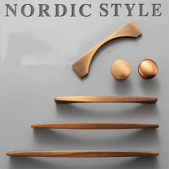Nordic คลาสสิกลิ้นชัก Handle Antique Bronze Golden Handle ไวน์ตู้ตู้เสื้อผ้าประตู Handle เฟอร์นิเจอร์ฮาร์ดแวร์สังกะสีอัลลอยด์ Handle 1