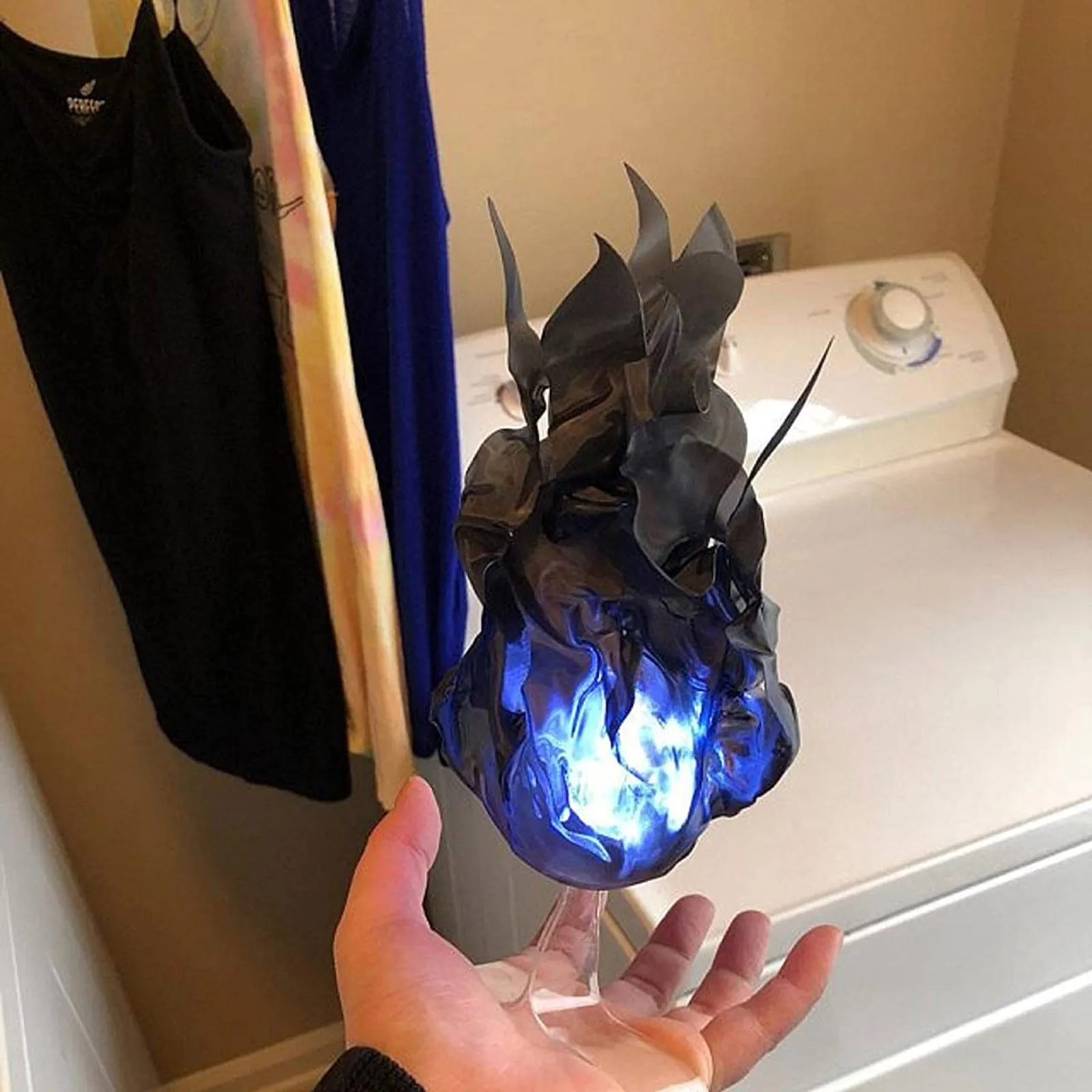 

Halloween Floating Fireball Illuminated Flame Lamp Fire Light Floating Hands Cosplay Tricky Props Halloween Party Decorations