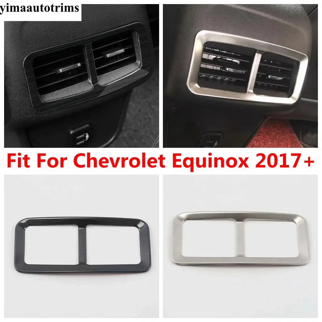 

Rear Armrest Box Air AC Conditioning Outlet Vent Frame Cover Trim For Chevrolet Equinox 2017 -2023 Stainless Steel Accessories