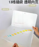 2pcs Folder insert, transparent A4 file bag, paper storage and organization tool, paper storage bag 2