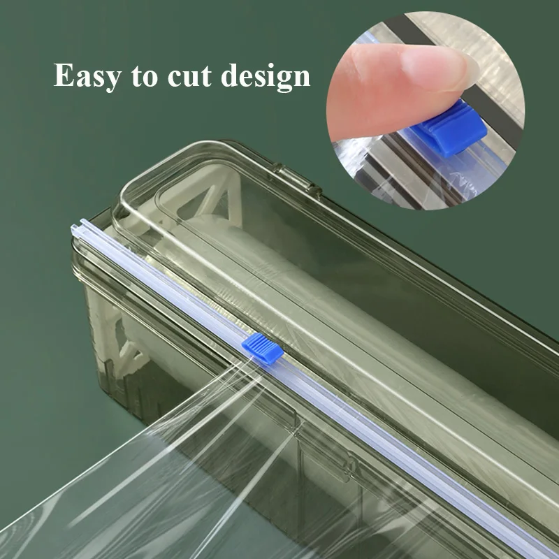 Plastic Wrap Dispenser Cutter Fixing Foil Cling Film Food Wrap