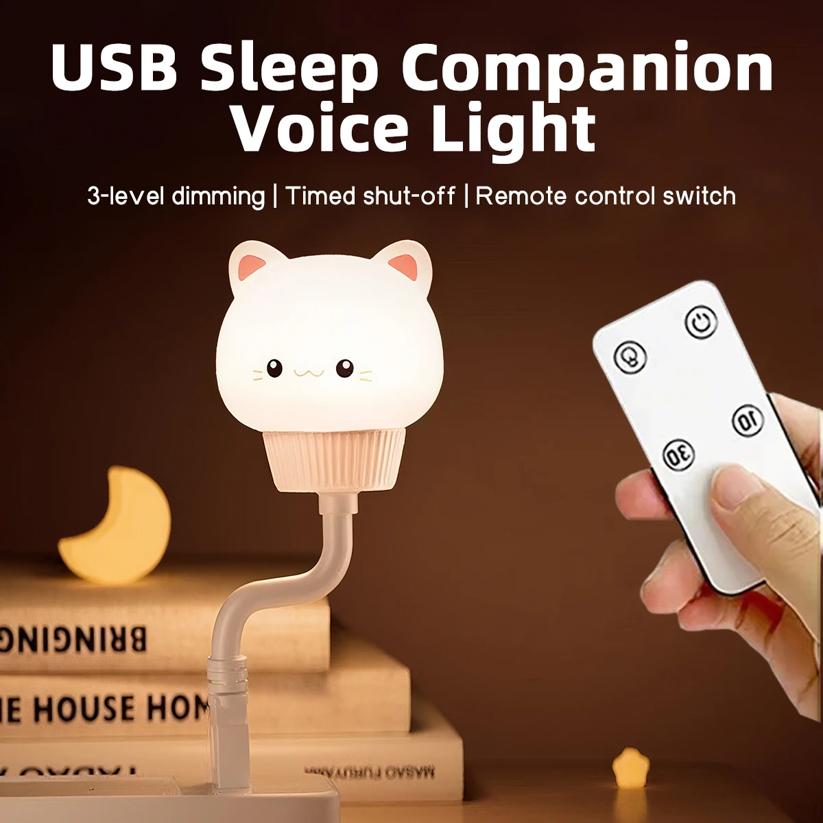 USB LED Night Light for Kids Bedroom with Remote Control