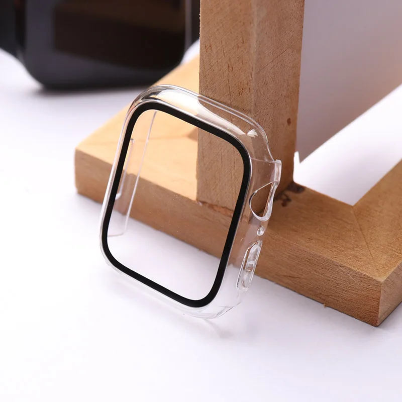 2pcs Tempered Glass Case For Apple Watch Series 11 10 9 8 7 6 SE 46mm 45MM 41MM 42 40mm 44MM Screen Protector Cover Accessories