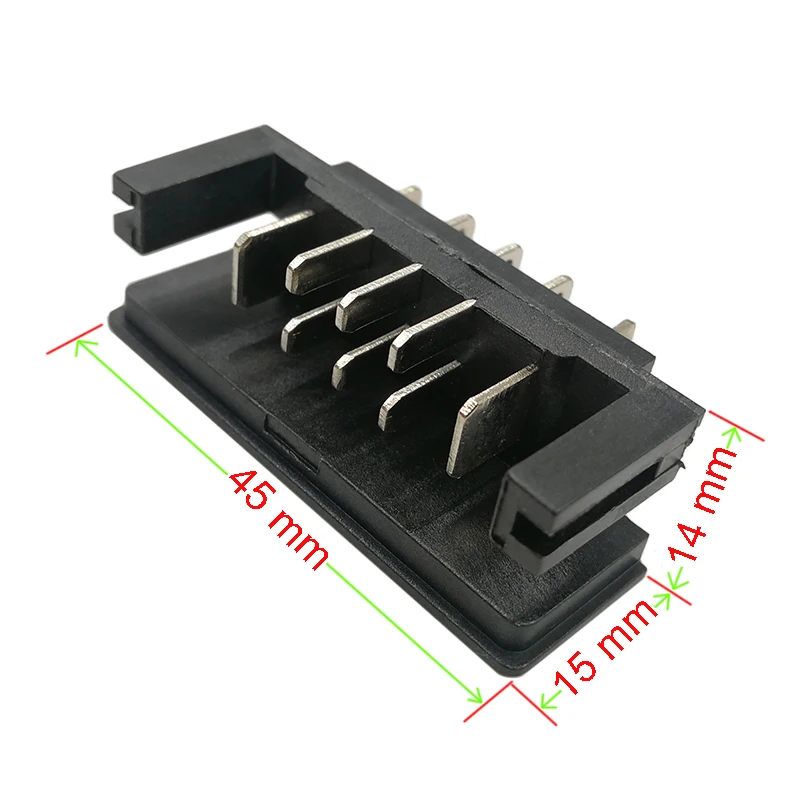 Dawalt 14.4V 18V 충전기 USB 어댑터 단자 브래킷, DCB118 커넥터, 블랙 PCB 리튬 이온 배터리 충전기 어댑터, 8x1cm, 디월트용 커넥터 터미널 브라킷, 보쉬 커넥터 터미널 브래킷 홀