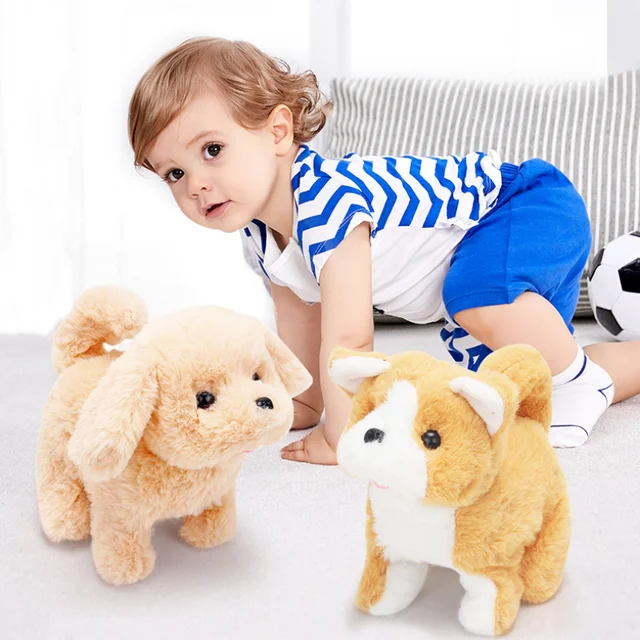 18CM Electric Simulation Puppy Plush Toys Interactive Cute Dog Robot Funny Wagging Shaking Toy for Kids Birthday  Xmas Gift 6