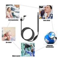 Medical USB Ear Cleaning Tool HD Visual Earwax Spoon Earpick Otoscope with Mini Camera Pen Ear Care In-ear Cleaning Endoscope 2