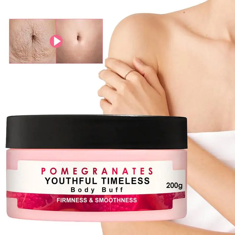 

Очищающий скраб для тела с гранатом, крем для ванны с гранатом, Увлажняющий скраб для ухода за кожей, мягкое омоложение кожи, очищение