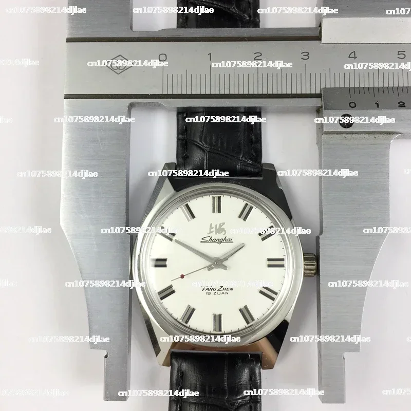 상하이 시계 공장 올스틸 충격 방지 대형 시계, 수동 기계식 시계, 직경 38mm, 오리지널 재고