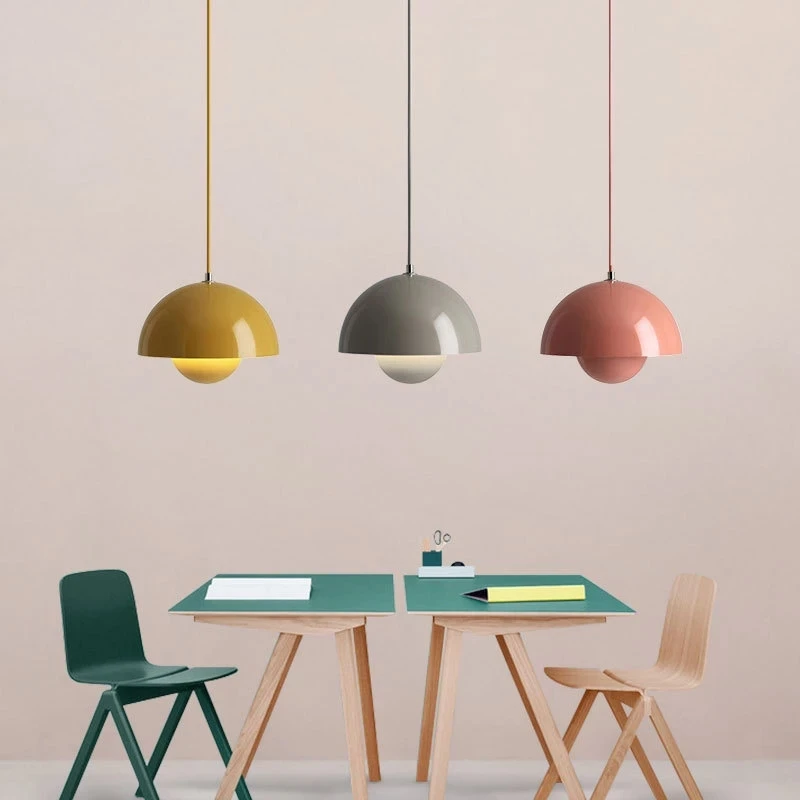 

Modern Pendant Light Semicircular Nordic Color Restaurant Hanging Ceiling Lamp Denmark Indoor Living Room Bar LED Pendant Lamp
