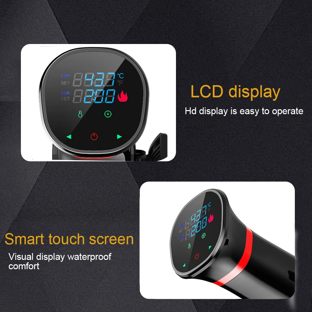 Sous Vide Machine Immersion Circulator 1100 Watts LCD Digital Display Accurate Temperature Waterproof Sous Vide Precision Cooker 4