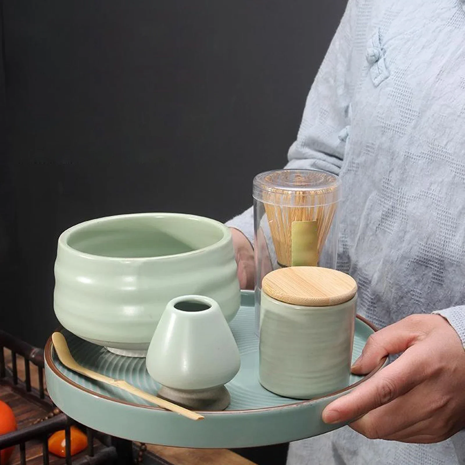 Japanese Matcha Whisk Stand Tea Ceremony Matcha Bowl Chasen Stand for Kitchen Dining Room Ceramic Tea Bowl Whisk Holder matcha tea set matcha tea tools tea ceremony tools tea set