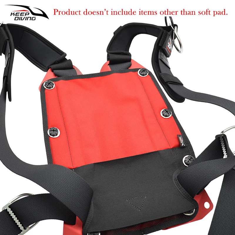 Scuba Diving Backplate Pad für technisches Tauchen, BCD-Kabelbaum, Tauchausrüstung, Rückenstütze, Backplane, weiches Pad für Backplate – Detail 11