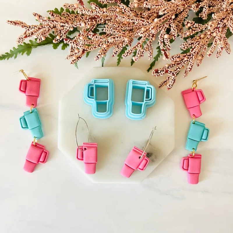Soft Pottery Earrings Polymer Clay Molds DIY Ins Style Earring Polymer Clay Cutter Ceramics Earring Jewelry Pendant Making Tools