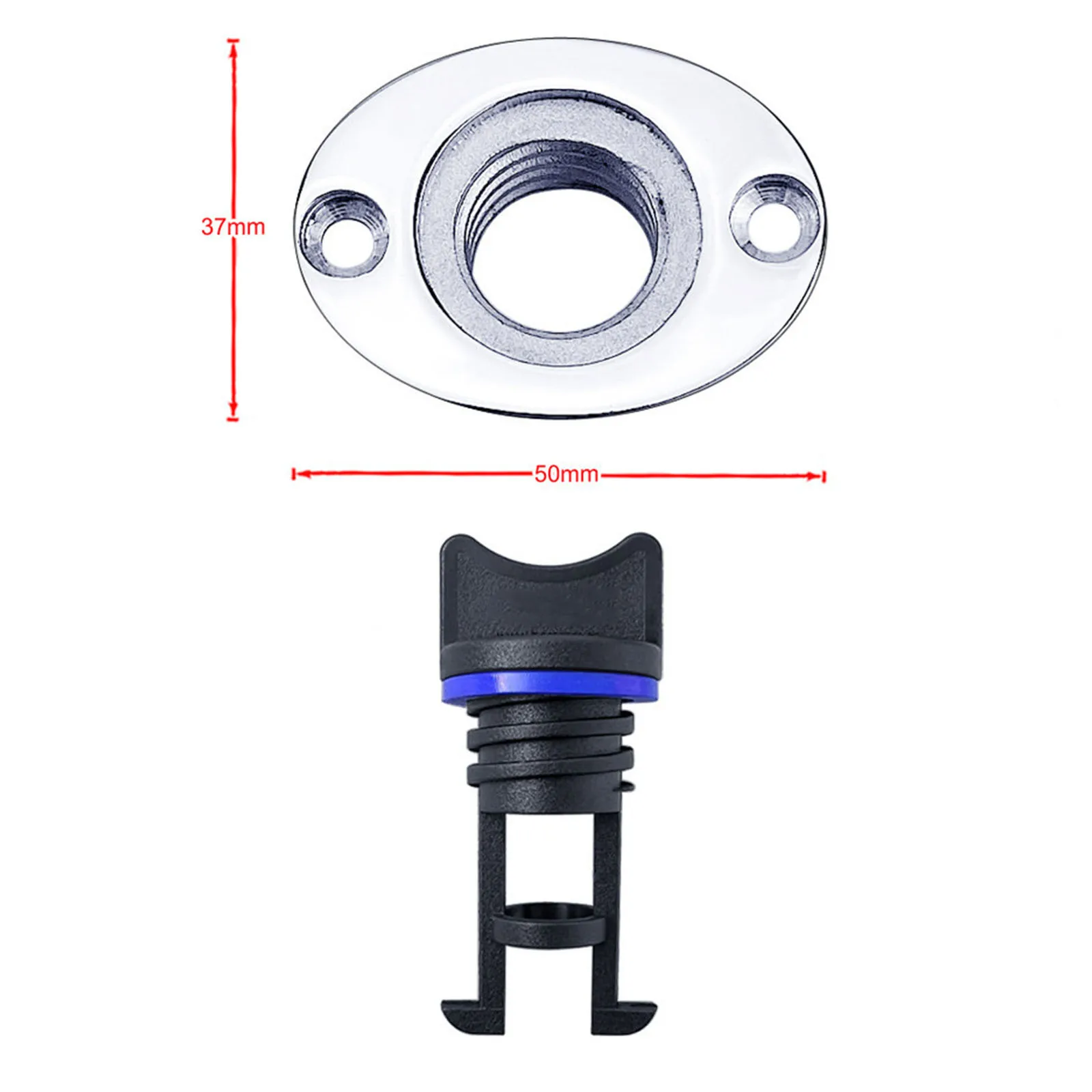 

Kit Kayak Drain Plug Kit Surface Polished Transom Universal Hull 1\\'\\' 25mm Drain Plug Hole Bung Replacement