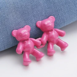 Bear Buckle Adjustable Waist Tightening Hook for DIY Clothing Accessories (Rose Red)