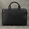 Men's Business Briefcase Fit 15" PC Genuine Leather Handbag Real Leather Male Laptop Handbag A4 Office Man Crossbody Bag 3
