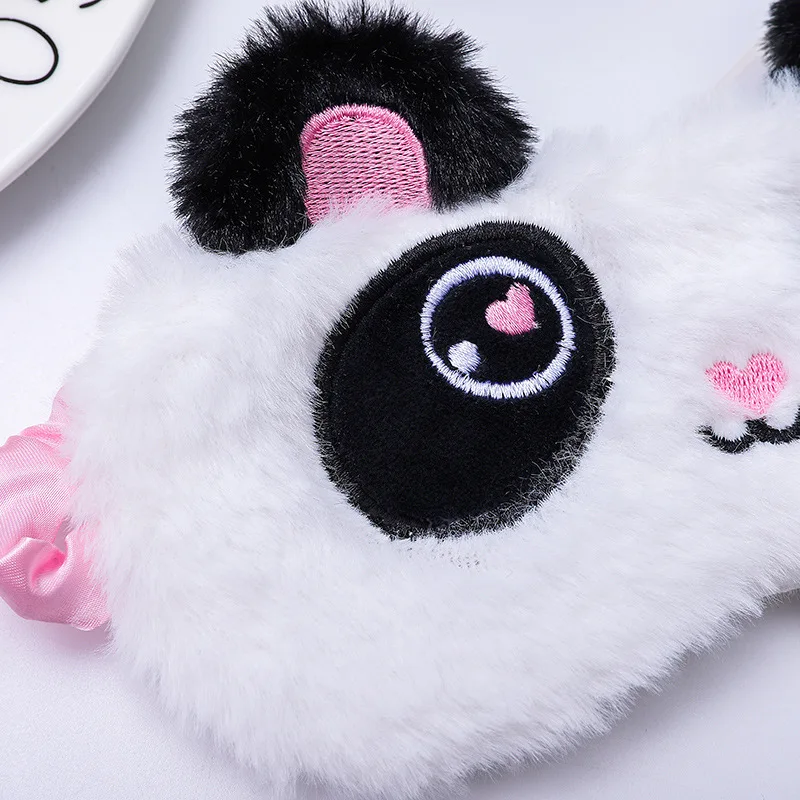 Plush Cartoon Unicorn Sleep Mask - Soft and Fun Animal Eyeshade for Travel and Relaxation