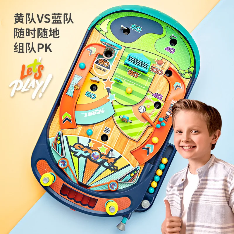 Children's educational toys, brain thinking training, parent-child interaction, indoor desktop catapult marble game machine 3