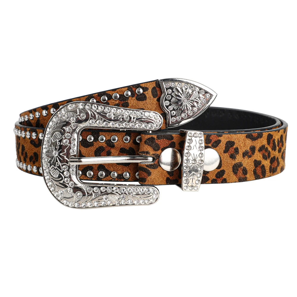 New Women's Retro Casual Trend Carved Buckle Belt For Women Men,Punk Rock Hip Hop Style Rivet Y2k Belts，Paired With Jeans，Skirts