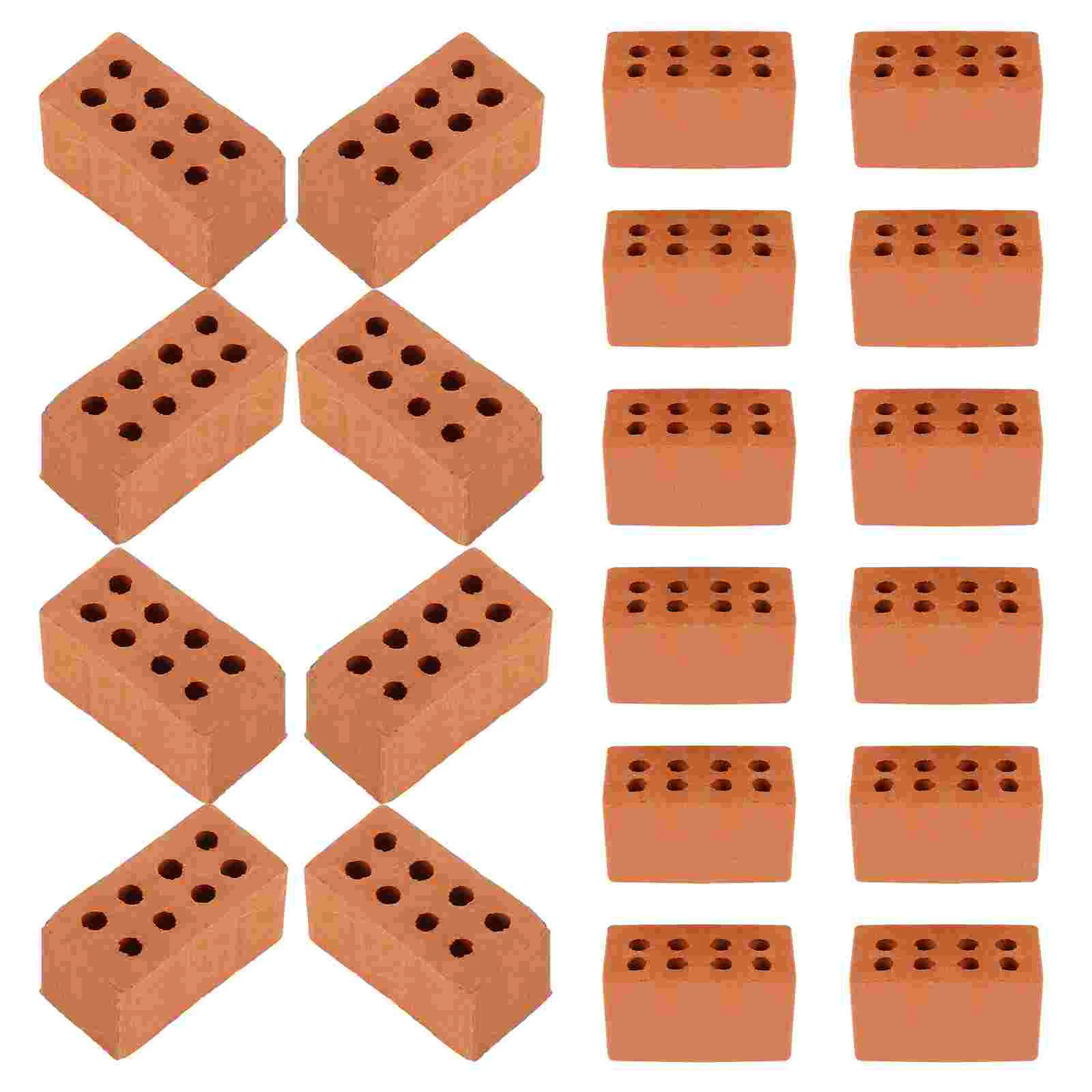 50 Pcs Miniature Bricks Realistic Fake Bricks Retro Construction Materials Dollhouse Stone Simulation Brick Wall Toy