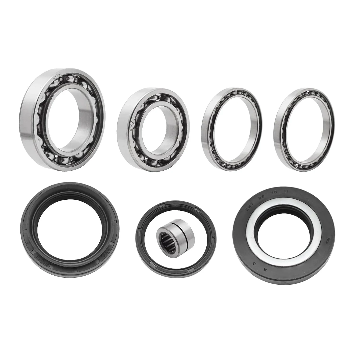 Rear Differential Bearing & Seal Kit – Fits Honda Foreman Rubicon 500 TRX500FA (2001-2014) – Caltric 8-Piece Set