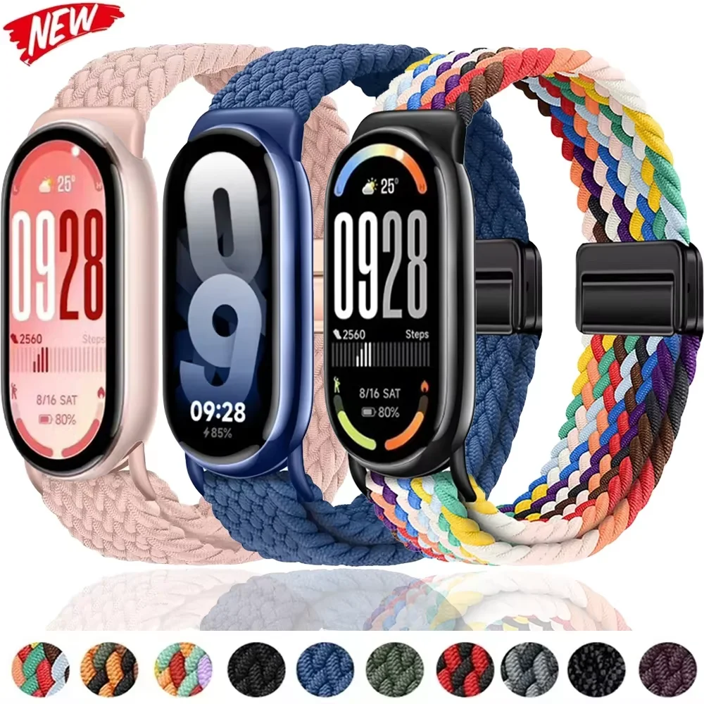 Magnetic Nylon Braided Loop Strap - Adjustable & Breathable Wristband Bracelet