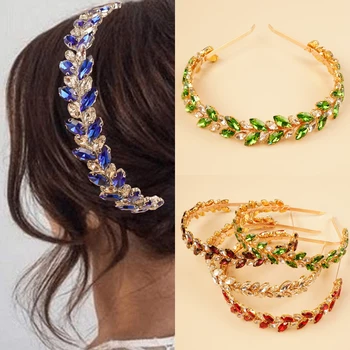 12 colori sposa cristallo matrimonio Heaband argento blu rosso copricapo da sposa scintillante strass accessori per capelli per donne e ragazze