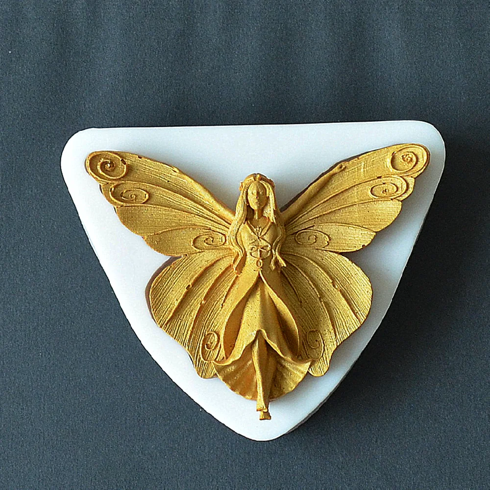 

3D Butterfly Fairy Resin Silicone Mold Candy Chocolate Clay DIY Process Fondant Cake Decoration Tool Kitchen Baking Mold