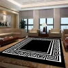 Luxury Carpet Decoration Home Black Simple Style Large Rugs Living Room Bedroom Entrance Washable Easy Cleaning Lounge Mat 1
