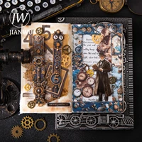 JIANWU Punk Boundaryer серии винтажные часы с цифрами пейзажный материал рельефная наклейка для коллажа креативные канцелярские принадлежности для журналов «сделай сам» — изображение 5