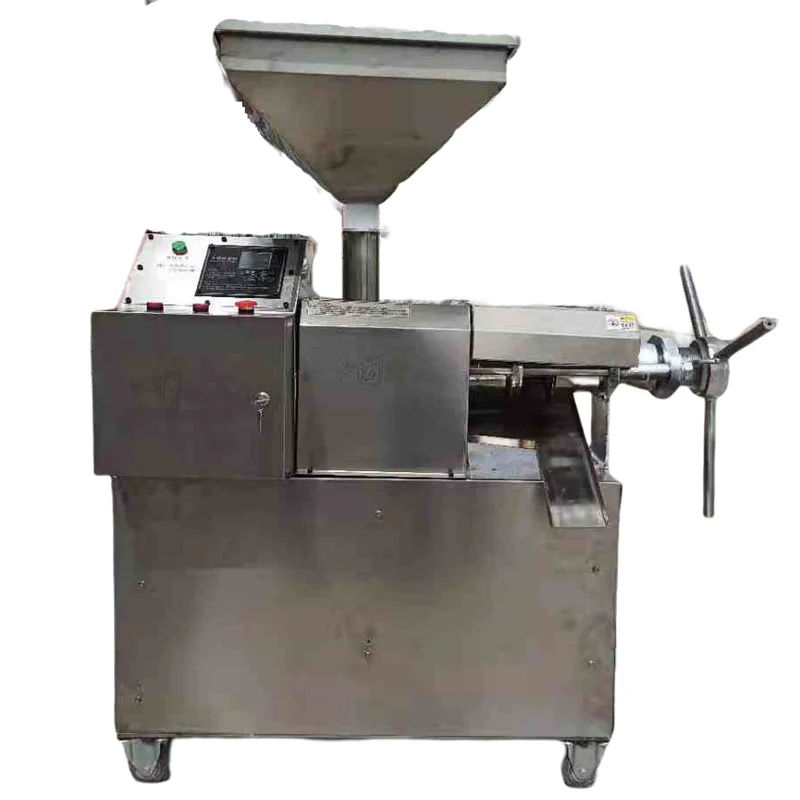 Factory supply 50-60kg/h Intelligent automatic stainless steel groundnut palm coconut sunflower oil extraction machine