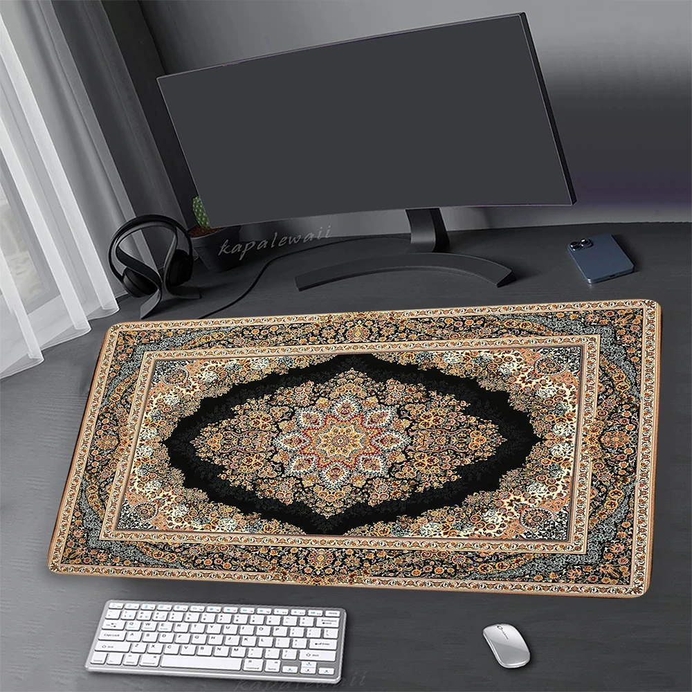 

Persian Rug Mouse Pad Gaming Accessories Japanese Desk Mat XXL Home Office Mousepad Table Carpet Gamer Mosue Mat Rubber Pads