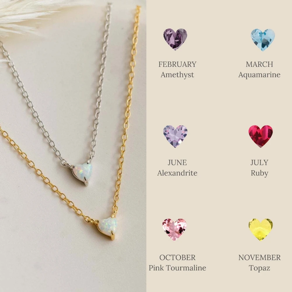 Shine with the ins necklace December style birthstone love pendant made of stainless steel