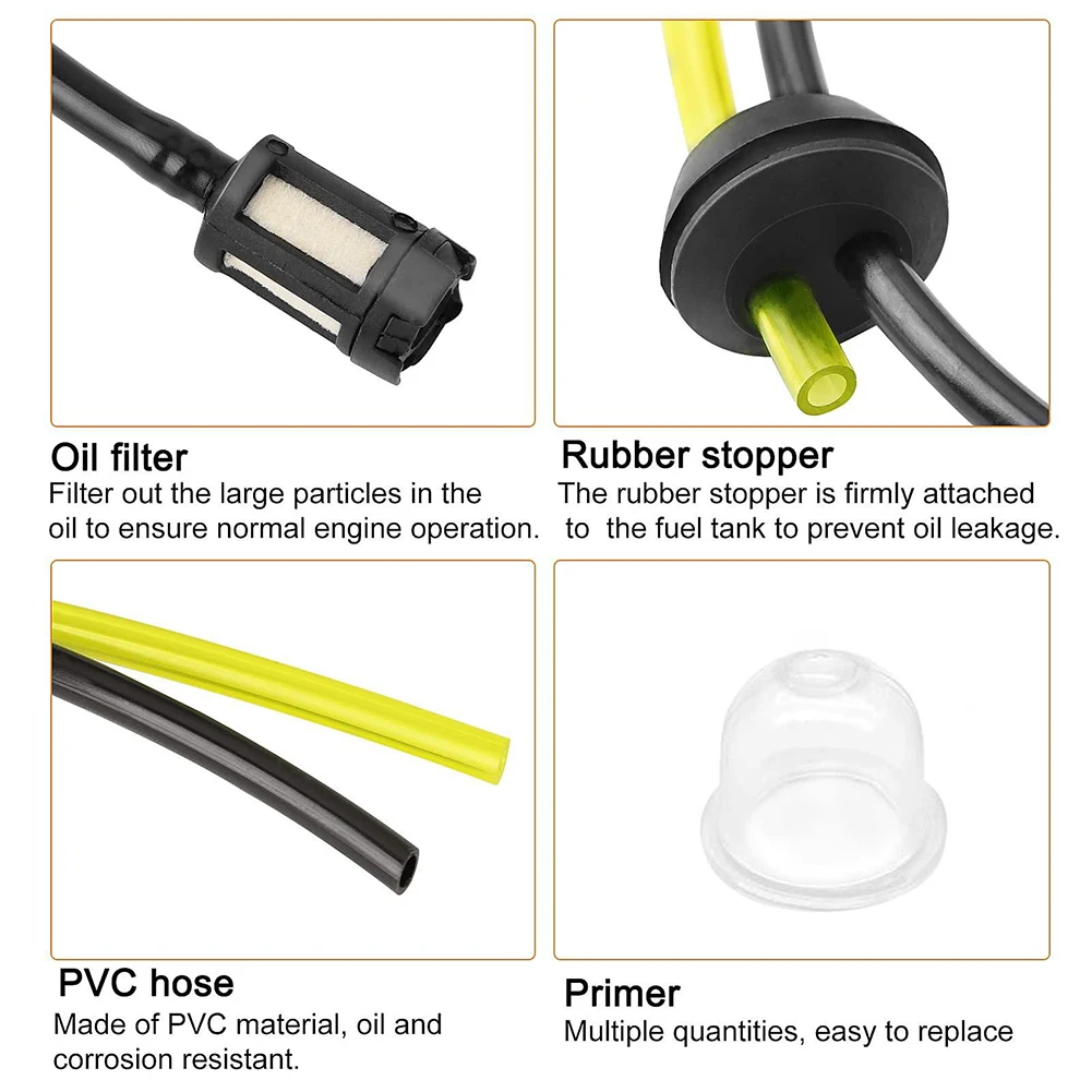 Description Picture 6 of item3 PCS Strimer Fuel Pipe Universal Grass Trimmer Fuel Line Fuel Filter Kit Fuel Hose Brush Cutter Garden Mower Hedge Trimmer Part