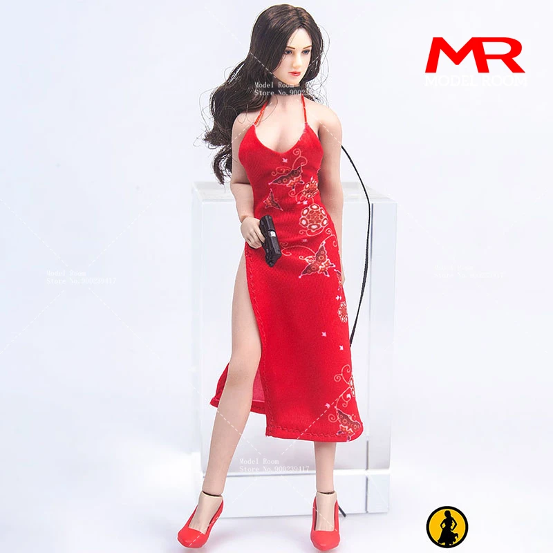 

TYM TYM150 1/12 Scale Ada Wong Printed Cheongsam Female Cosplay Clothes Model Fit 6-inch Soldier Action Figure Body Dolls