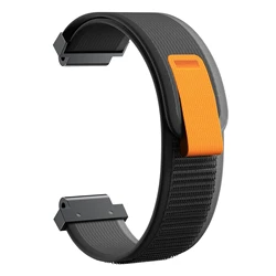 Nylon Replacement Watch Band Strap - Durable Adjustable Bracelet - Forerunner230 235 (Black gray)