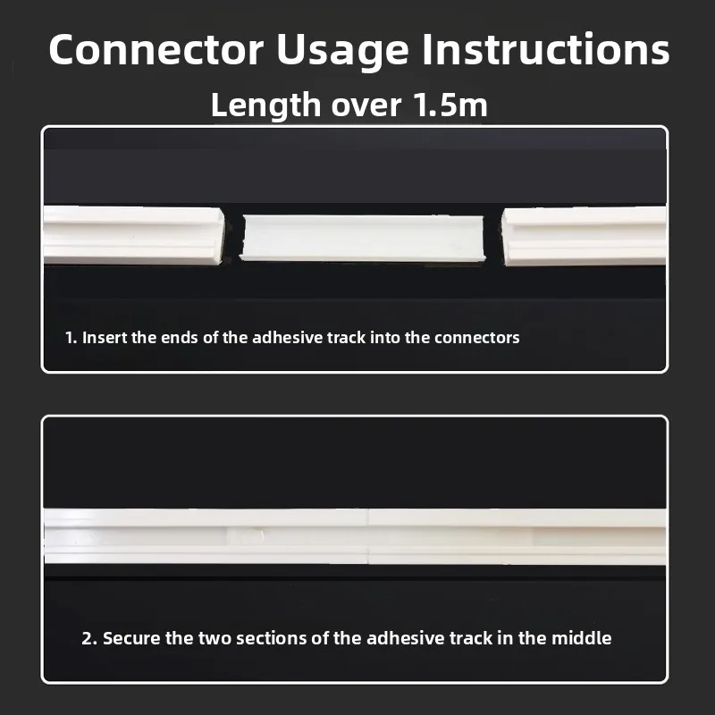 Ultra-Thin Self-Adhesive Silent Curtain Tra Sliding Wheel Straight Rail Top Side Mount Car Sliding Tra Guide Nano Sound R...