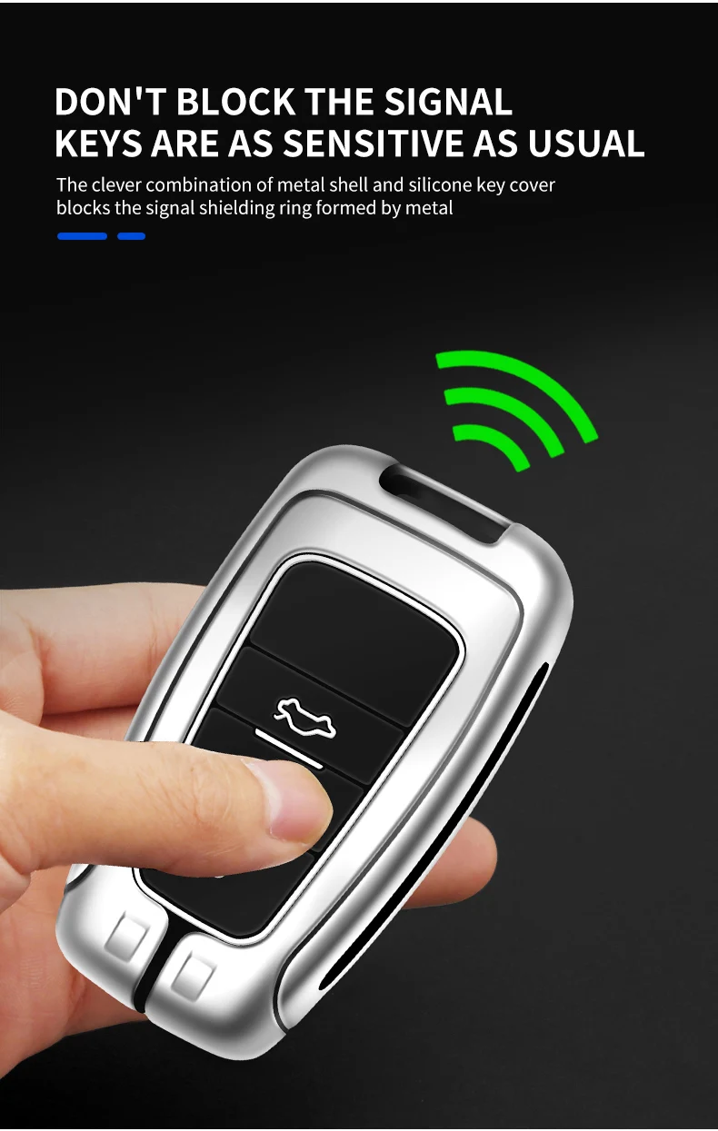 Copertura chiave a distanza dell'automobile del metallo Shell Fob per Toyota Corolla Camry CHR C-HR RAV4 Land Cruiser Prado Avalon accessori senza chiave - S67f0ce057920412a94b5c02b87bd90310