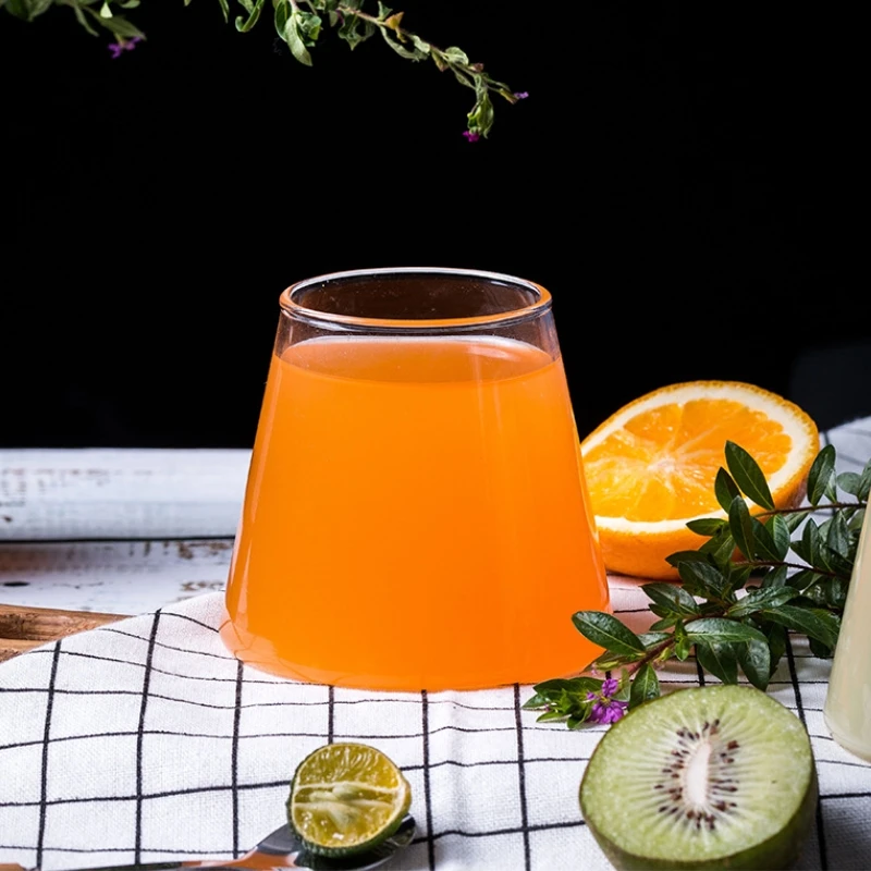 Creative Glass Glass Household High Borosilicate Glass Single Layer Transparent Glass Juice Drink Cup Drinking Cup