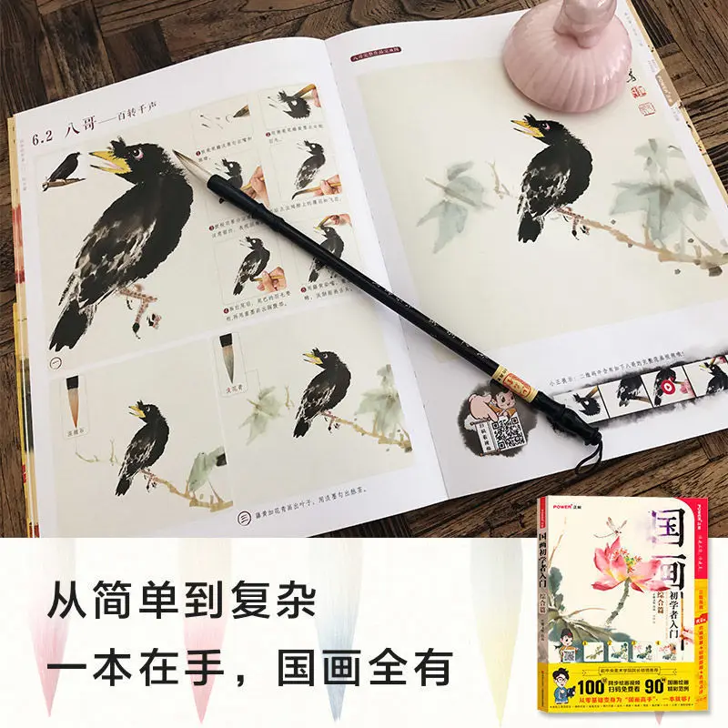 Introduction To Chinese Painting For Beginners Comprehensive Articles Copy Album Freehand Ink Zero Based Self Study Tutorial